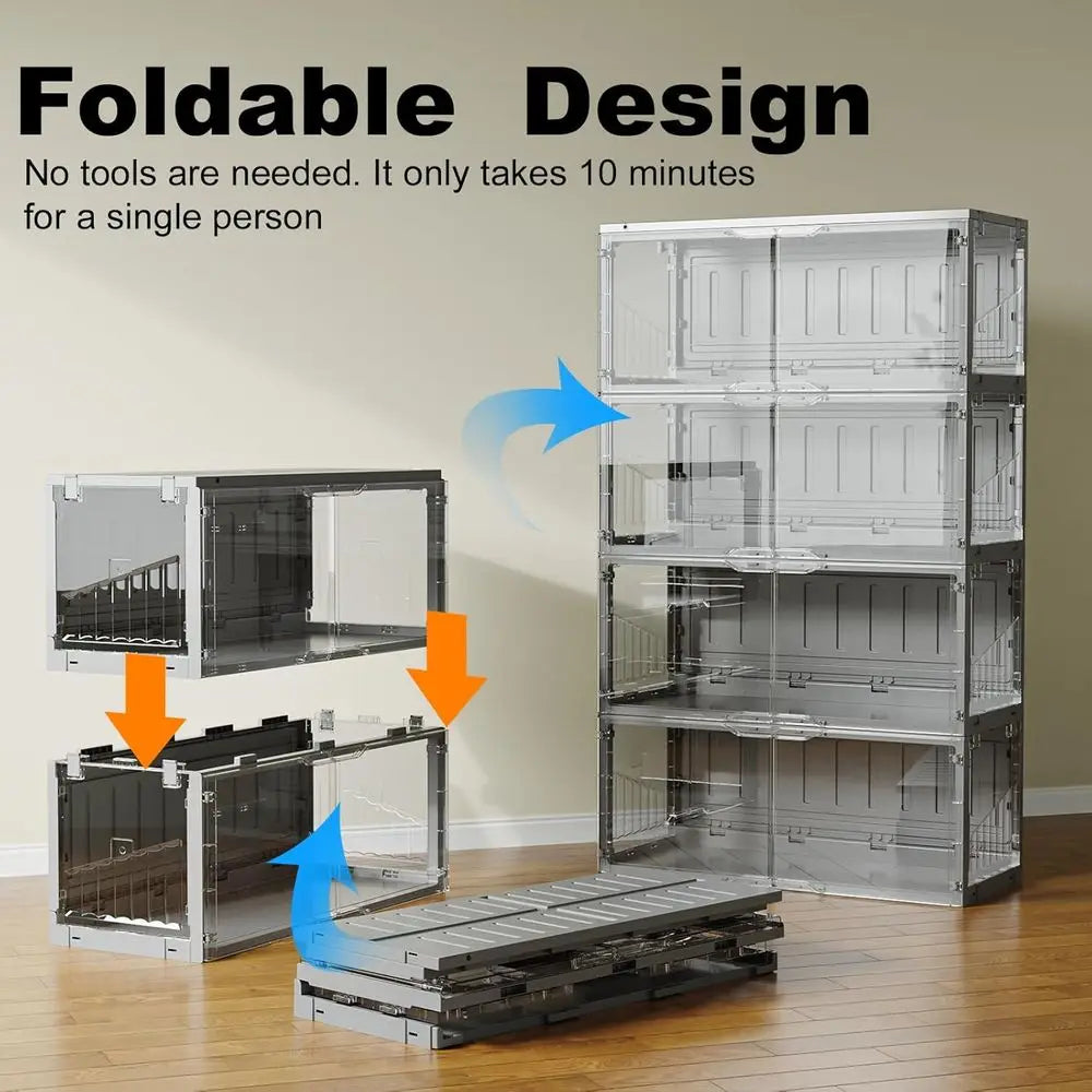 Black Glass Display Case with 2-Color LED Lights and Infrared Sensor for Collectibles, Remote Controlled Storage Cabinet