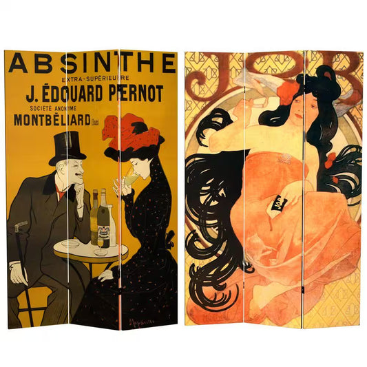 6 Ft. Printed 3-Panel Room Divider