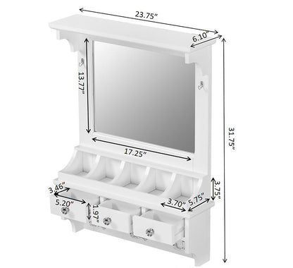 Floating Vanity, Big Mirror, Wall-Mounted Storage Vanity