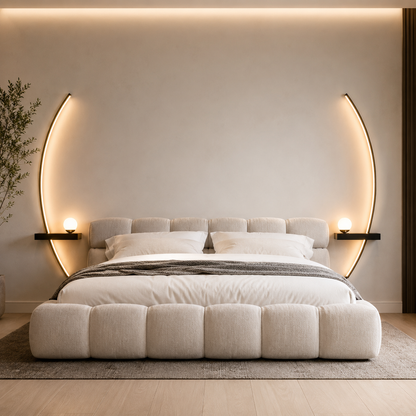 Modern LED Wall Lamp – Minimalist Art Design for Bedroom, Living Room, and Bathroom, Gold/Black