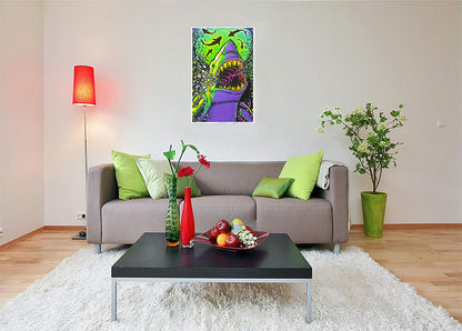 Shark Attack Flocked Blacklight Poster - 23" X 35"