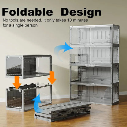 Black Glass Display Case with 2-Color LED Lights and Infrared Sensor for Collectibles, Remote Controlled Storage Cabinet
